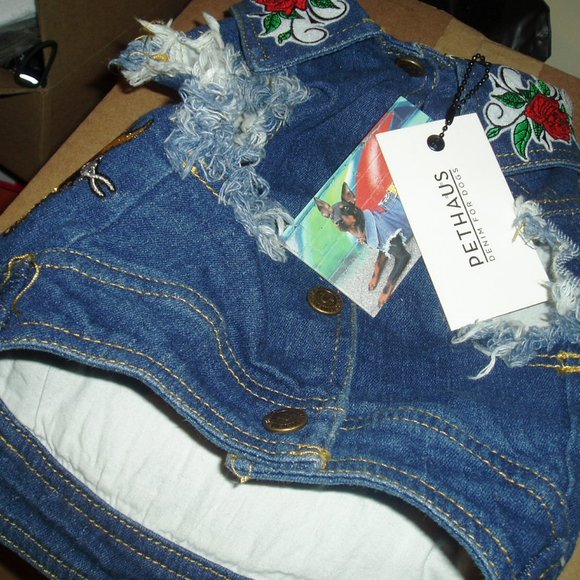 Pethaus Denim Dog Biker Jacket - Picture 4 of 4